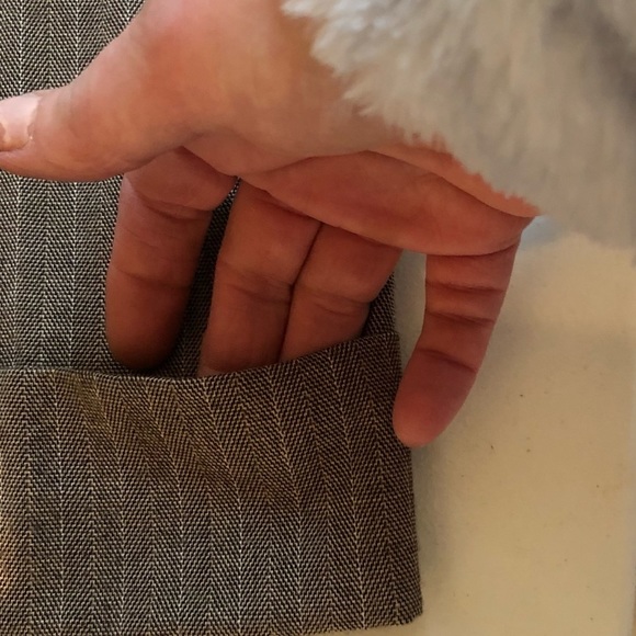 Fashion Bug size 12 brown 2 piece pant suit wide leg cropped trousers & jacket - Picture 11 of 16